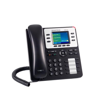 Teléfono IP GRANDSTREAM GXP2130, 3 líneas, LCD 2.8" color, RJ-45 Gigabit PoE.