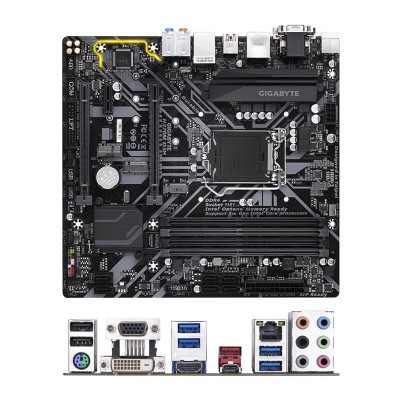 Motherboard Gigabyte H370M D3H, rev 1.0, LGA1151, H370, DDR4, USB 3.1