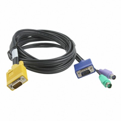 Kit de cables KVM TRIPP-LITE P774-006, conexion A: HD15 (macho), conexion B: minidin-6 (macho).