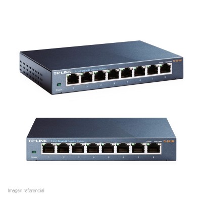Switch Tp-Link TL-SG108, 8 puertos a 10/100/1000 Mbps