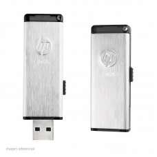 Memoria Flash USB HP V257W, 16GB, USB 2.0, Silver, presentación en colgador.