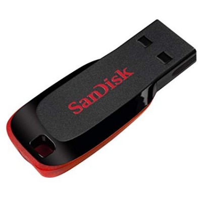 Memoria Flash USB SanDisk Cruzer Blade , 128GB, USB 2.0, presentación en colgador.
