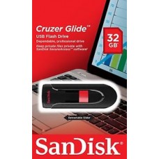 Memoria Flash USB Cruzer Glide, 32GB, USB 2.0, presentación en colgador.