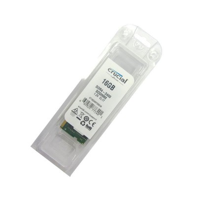 Memoria Ram SODIMM Crucial CT16G4SFD824A, 16GB, DDR4, 2400 MHz, PC4-19200, CL17, 1.2V.