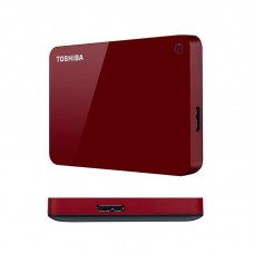 Disco duro externo Toshiba Canvio Advance, 2TB, USB 3.0, 2.5", Rojo.