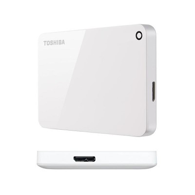 Disco duro externo Toshiba Canvio Advance, 2TB, USB 3.0, 2.5", Blanco.