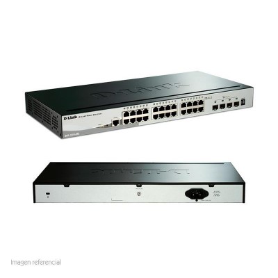 Switch D-Link DGS-1510 Series, Capa L2/L3, 24 RJ-45 GbE, 4 SFP+ 10GbE.