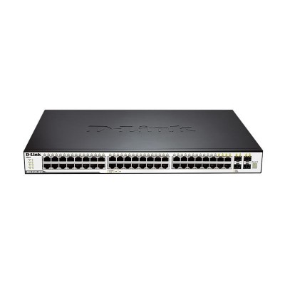 Switch D-Link DGS-3120, L2/L3, 44 RJ-45 LAN GbE, 4 Combo SFP GbE, 1 Puerto Consola RJ-45.