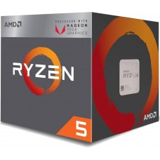 Procesador AMD Ryzen 5 2400G, 3.60GHz, 4MB L3, 4 Core, AM4, 14nm, 65W.