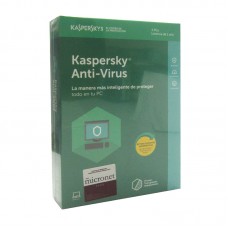 Software Kaspersky Anti-Virus, 3 PC, Licencia 1 año.