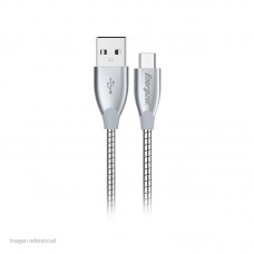 Cable de Acero Zinc, Energizer Micro- USB / USB, 1.2mts.