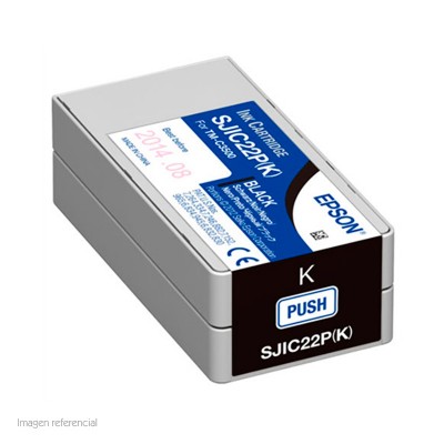 Cartucho de Tinta EPSON SJIC22P-K, color negro para TM-C3500