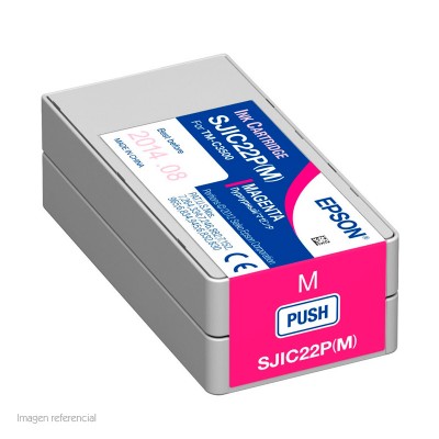 Cartucho de Tinta EPSON SJIC22P-M, color Magenta para TM-C3500
