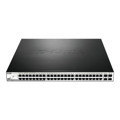 Switch D-Link DGS-1210-52MP, 48 LAN GbE PoE, 4 SFP, Capa 2 / 3