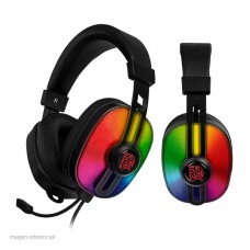 Auriculares Gaming Ttesports Pulse G100, iluminación RGB, microfono, USB, negro.