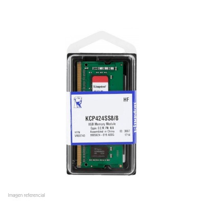 Memoria Kingston KCP424SS8/8, 8GB, DDR4, SO-DIMM, 2400 MHz, CL17.
