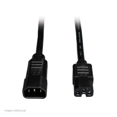 Cable de Poder Tripp-Lite P018-006, C14 a C15, 15A, 100V ~ 250V, 14 AWG, 1.83 mts, Negro.