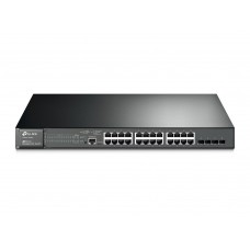Switch TP-Link T2600G-28MPS, 24 Puertos RJ-45 GbE (10/100/1000Mbps), PoE+.