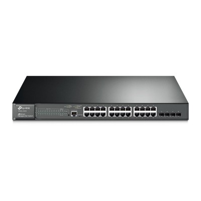 Switch TP-Link T2600G-28MPS, 24 Puertos RJ-45 GbE (10/100/1000Mbps), PoE+.