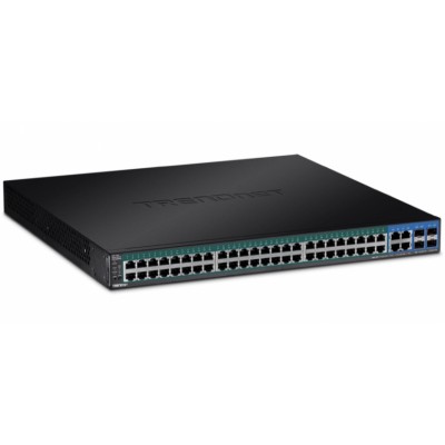 Switch TRENDnet TPE-5048WS, PoE+ Web Smart Gigabit de 52 puertos 4 SFP