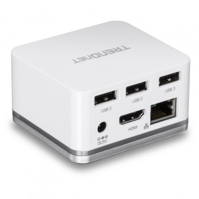 Cubo de carga TRENDnet TUC-DS1,  mini USB-C HD, HDMI, Ethernet, USB 3.0, 2.0