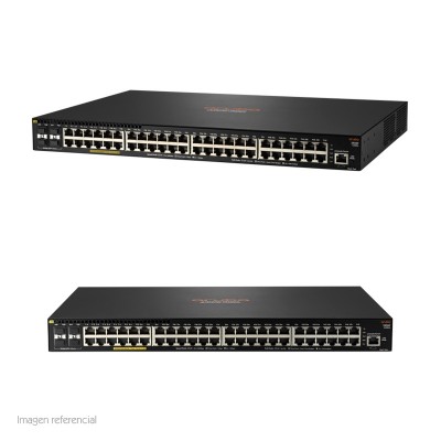 Switch HPE Aruba 2930F (740W), 48 puertos RJ-45 LAN GbE, 4 puertos SFP GbE, PoE+.
