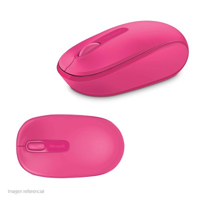Mouse óptico inalámbrico Microsoft Mobile 1850, 1000dpi, Receptor USB, 2.4GHz, Magenta.