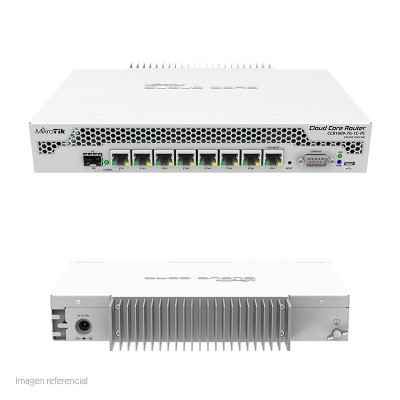 Router Ethernet Mikrotik CCR1009-7G-1C-PC, 7 RJ-45 GbE, 1 Ethernet Combo, PoE.
