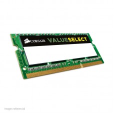 Memoria Corsair CMSO8GX3M1C1600C11, 8GB DDR3L, SODIMM, 1600MHz, CL11, 1.35V.