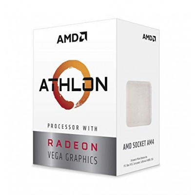 Procesador AMD Athlon 3000G, 3.50GHz, 4MB L3, 1MB L2, 2 Cores, AM4, 14nm, 35W, caja.