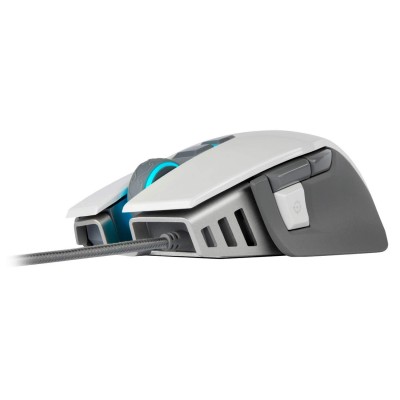 Mouse óptico Corsair M65 RGB Elite FPS Gaming, 18 000 dpi, USB, 9 botones, blanco.
