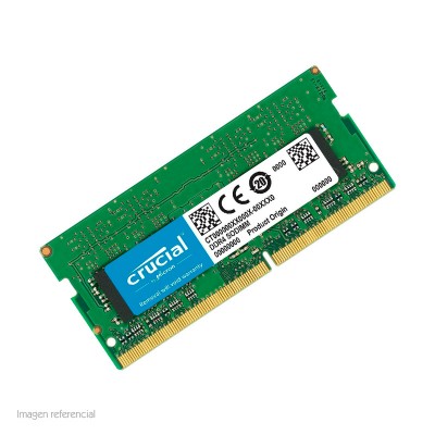 Memoria SODIMM Crucial CT8G4SFS8266, 8GB, DDR4, 2666 MHz, PC4-21300, CL19, 1.2V.