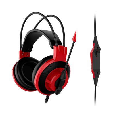 Auriculares Gaming MSI DS501, 40mm, 3.5mm, microfono, control en linea.