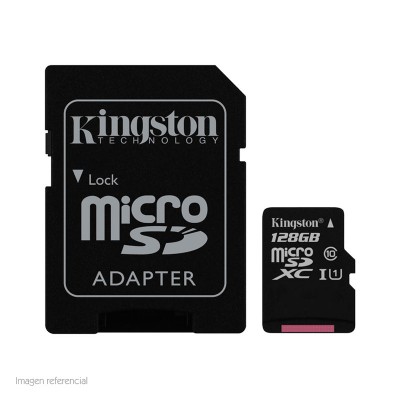 Memoria micro-SD Kingston Canvas Select, 128GB, UHS-I, con Adaptador SD