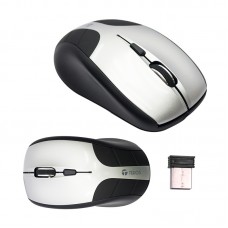 Mouse óptico inalámbrico Teros TE-X19, 1600 dpi, receptor USB.