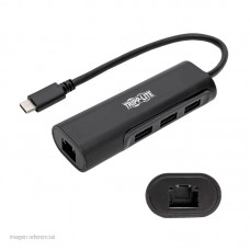 Hub USB Type-C, portátil Tripp-Lite U460-003-3A1GB, 3 Puertos USB 3.1, RJ45, 5 Gbps.
