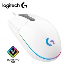 Mouse Logitech G203 Lightsync Optical 8000 dpi RGB, Blanco