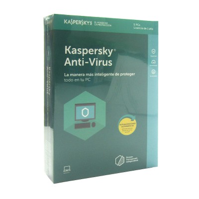 Software Kaspersky Anti-Virus 2018, 5 PC, licencia 1 año