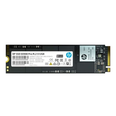 SSD HP EX900 Pro M.2, 512GB, PCIe Gen3.0 x4 NVMe 1.3, 2080MB/s.