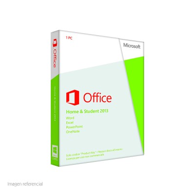 Software Microsoft Office Hogar y Estudiantes 2013, 1 PC.