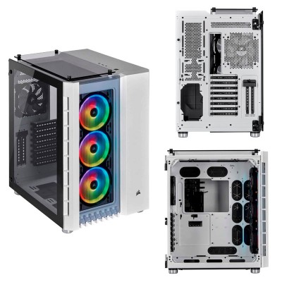 Case Corsair Crystal 680X RGB, Mid Tower, ATX, USB 3.1 / USB-C, Blanco