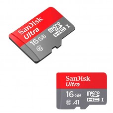 Memoria Flash microSDHC SanDisk Ultra, Class10, A1, 16GB. Sin Adaptador