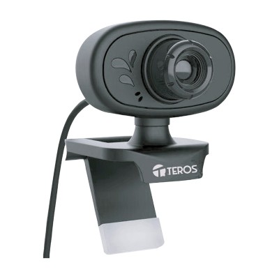 Cámara web Teros TE-9054, hasta 480p, micrófono incorporado, USB 2.0.