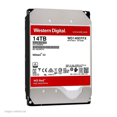 Disco duro Western Digital Red WD140EFFX, 14TB, SATA 6.0 Gb/s, 5400 RPM, 3.5".