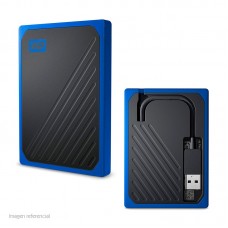 SSD Portátil WD My Passport Go - 500GB - USB 3.0 - Negro/Cobalto