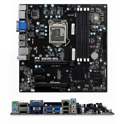 Motherboard ECS B365H5-M16 V1.0, LGA1151, B365, DDR4, SATA 6.0, USB 3.1, SN/VD/NW.