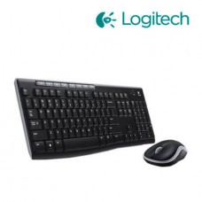 Teclado Logitech + Mouse Mk270 Wireless Usb Black 