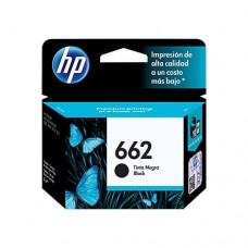 Cartucho de tinta HP 662 (CZ103AL), Color negro, compatible con HP