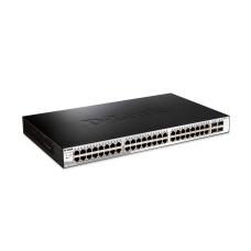 Switch Smart D-Link DGS-1210-52, 48 RJ-45 LAN GbE, 4 puertos dual-speed SFP
