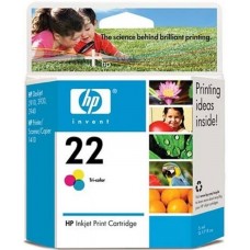 Cartucho de Inyección de Tinta tricolor HP N°22 para: HP Deskjet 3920